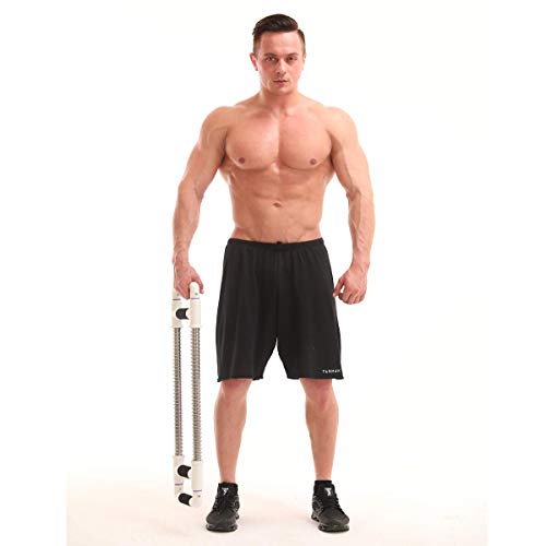 GoFitness Push Down Bar Machine - Chest Expander at Home Workout Equipment - Portable Spring Resistance Exercise Gym Kit for Home, Travel or Outdoors
