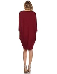 Vestido de mujer casual y sexy, con mangas de muñeca y taladradas laterales, fabricado en Estados Unidos.