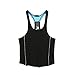 ICOOLTECH Men's Fitness Gym Muscle Cut Stringer Bodybuilding Workout Sleeveless Tank Top Shirts (US - X-Large, Black Blue)