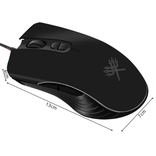 GADIRIA DunMoon Wired Gaming Mouse - 1,200 to 7,200 dpi, Optical Gaming Mouse, Ergonomic, LED with 7 Programmable Buttons, RGB Lighting for PC, Laptop, Computer - Gaming Mouse.