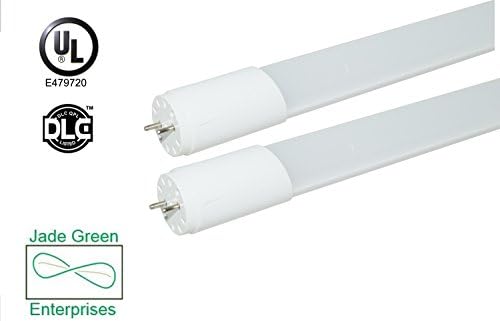 2 Foot T8 LED Tube Light 9 W 2 pack, 5000K (Daylight), 1080 Lumens (120 Lm/W), Single End Power, UL Listed, DLC Listed