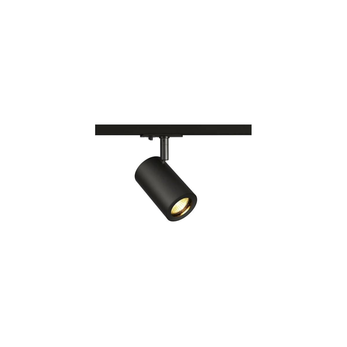 SLV 1-Phase System Spot Enola_B Track SPOT/Spotlight, LED spot, Ceiling Spotlight, Ceiling Light, Track System, Indoor Lighting / GU10 50W Black