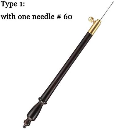 Embroidery Needles - Natural Purple Sandalwood Handle Tambour Crochet Hook with Needles Lesage Beading Embroidery Couture Luneville Needle Hook