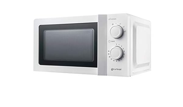 Grunkel - Microondas blanco de 20 litros de capacidad y 700W. 6 ...