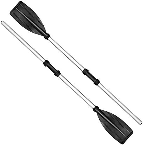 アルミ合金オールインフレータブルボートアルミオール取り外し可能2 In 1ペア 絶品 1強化カヤックインフレータブルボートオール アヒルの爪形の双頭パルプ事務所