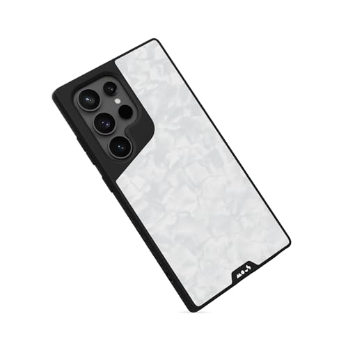 Mous for Samsung Galaxy S24 Ultra Case MagSafe Compatible - Limitless 5.0 - White Acetate - Protective S24 Ultra Case - Shockproof Phone Cover
