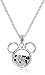 Disney Silver Plated Mickey Mouse Silhouette Shaker Pendant Necklace