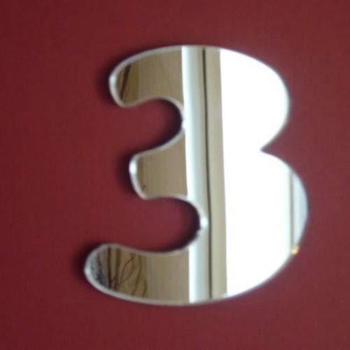 Number Three Mirror 10cm