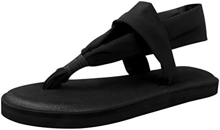Cheeryme Womens Lightweight Sling Back Yoga Mat Thong Sandals Flip-flops Shoes