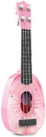HOOHI Children Mini Fruit Musical Instruments Learn Guitar Ukulele Xylophone Toys (Pink)