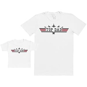 Top Son & Top Dad – Maak een set – Gecoördineerde cadeauset voor vader en baby – Heren-T-shirt en baby-T-shirt…