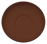 Rattleware Cremaware Brown Saucer, 6.5-Inch, 6-Pack