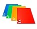 Flexible Plastic Cutting Board Mats with Food Icons, Set Of 4, Red, Blue, Green, Orange