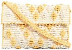 Antonello Women's Suni Rombetti Clutch, Yellow/Cream, One Size