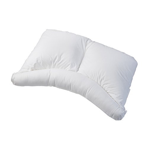 HealthSmart Side Sleeper Pillow with Curved Center Lobe, Relieves Neck