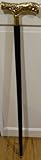 Victorian Style Wood Walking Stick ~ Cane with a Brass Handle by Upper Deck (Kitchen)