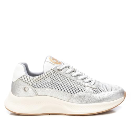 - Zapatilla Mujer Plata - Calzado Cómodo y Versátil - Moda Casual - Modelo 14378402 (Talla 39)