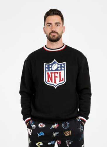 OOSC Mens Nfl Shield - Black Sweatshirt, Black, L EU