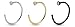 PIERCE ME (3pcs) 20g Clear Gemmed Top Assorted Color Set Nose Ring Piercing Hoop 5/16