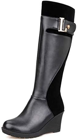 CUTEHEELS Women Knee High Wedge Boots