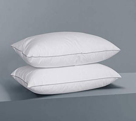 Amazon Com Aikoful Feather Down Bed Pillow King Size 2 Pack Firm