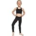 STRETCH IS COMFORT Girl's Cotton Leggings Black Medium