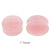 Pair of Double Flare Genuine Rose Quartz Stone Organic Ear Plugs 10G-1