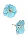 Women's Metal Matte 25mm Flower Petal Stud Pierced Earrings