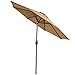 Ulax furniture Sunbrella 9Ft Outdoor Umbrella, Patio Market Table Umbrella with Push Button Tilt&Crank for Garden, Lawn, Backyard& Pool (Heather Beige)