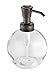 mDesign Soap Dispenser Pump, Facial Tissue Box/Cover/Holder, Canister Jar for Cotton Balls, Swabs, Cosmetic Pads - Set of 3, Bronze/Clear