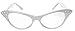 Cat Eye Glasses with Rhinestones - 50's 60's Retro Glasses (2 Pack) (Pink & White Cat Eye Glasses)