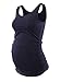 Jinson Pack Of 3pcs Mama Womens Layering Maternity Tank Top Pregnancy Tee Scoop Neck Sleeveless Ruched Vest