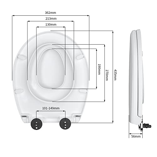 R&T Round Toilet Seat with Built in Child Seat Kids Toddlers Potty