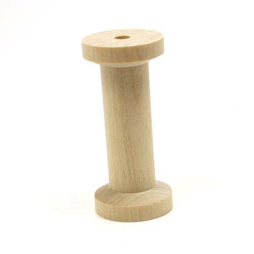 Mylittlewoodshop - Pkg of 12 - Spool - 2-3/4 inches tall and 1-1/4 inches wide with 5/16 hole unfinished wood(WW-SP9500-12)