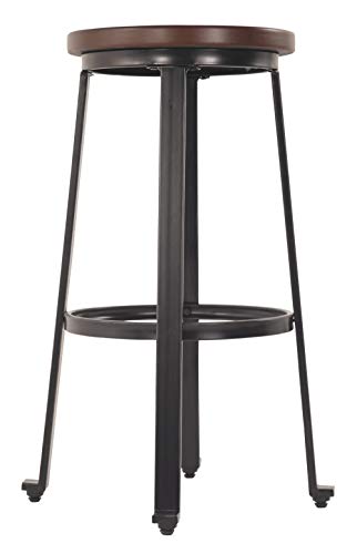 Signature Design by Ashley - Challiman Bar Stool - Pub Height - Set of 2 - Rustic Brown
