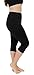 A-Wintage Women's Plus Size Capri Leggings 3/4 Length Leggings Modal Comfortable Leggings,Black,3X
