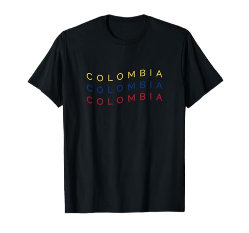Colombia Waving Text Flag - Cute Colombian Souvenir T-Shirt