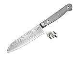 KATSURA Woodworking Project kit Japanese VG-10 67 Layers Damascus Steel Chef Knife Blank Kit woodworker with Nice Gift Box (5 inch Small Santoku Chef Knife no logo)