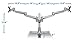 Mount-It! MI-43111 || Dual Computer Monitor Stand Articulating, Height Adjustable Swiveling Arm Desk Mount for Samsung LG Vizio Sharp Sony Element Insignia LCD 20 21 22 24 25 27, VESA 75x75 and 100x100, Silver