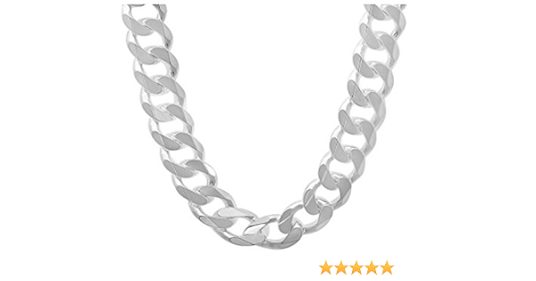 11mm Men's Sterling Silver Chain 