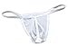 Soojun Men's No Stitching T-Back Underwear Ice Silk Soft G-String, Medium, White