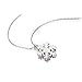 Yoursfs Silver Plated Necklace with Snowflake Pendant Women Fashion Crystal Jewelry Mother's Day Gift