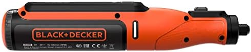 Multiferramenta rotativa black + decker 7,2 v, controle de velocidade variável, bateria integrada de 1,5 ah, inclui 53 acessórios e maleta de transporte, bcrt8ik