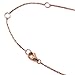 A+O Gift for Mom, CZ Pave Disc Necklace in 14K Rose Gold