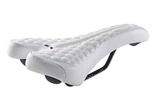 Selle Montegrappa FatBike Saddle MTB Trekking Unisex SM 4010 in 6 Colours Made in Italy, White
