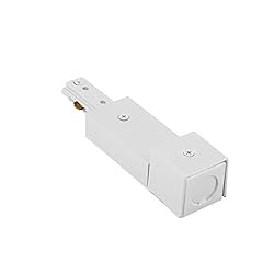 WAC Lighting, H Track Live End BX Connector in White