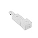 WAC Lighting H Track 120V Live End Romex and BX Connector to Power Track from Electric Box for H Style 3-Wire Track Systems in White