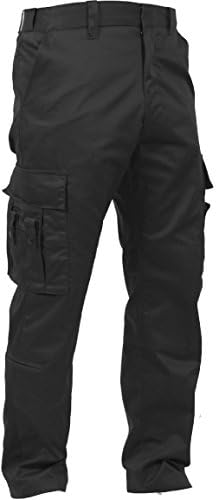Black Deluxe 16 Pocket Cargo EMT EMS First Responder Paramedic Uniform Pants