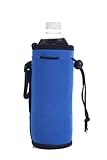 Bags for Less Neoprene Water Bottle Drawstring Insulator Cooler Koozie, Royal Blue