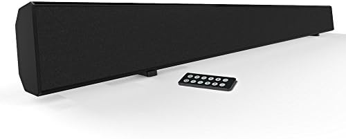 Sound Bar, Mighty Rock Sound Bars for TV 2.0 Channel Home Theater Speaker Wired and Wireless Surround Stereo Sound Audio for TV With Remote Control (Black)